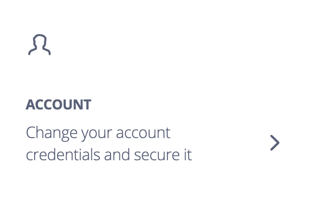 Etoro Settings page with Account box highlighted